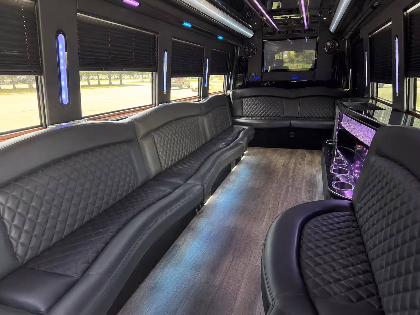 Clovis Birthday, Sweet 16, & Quinceañera Transportation party bus exterior