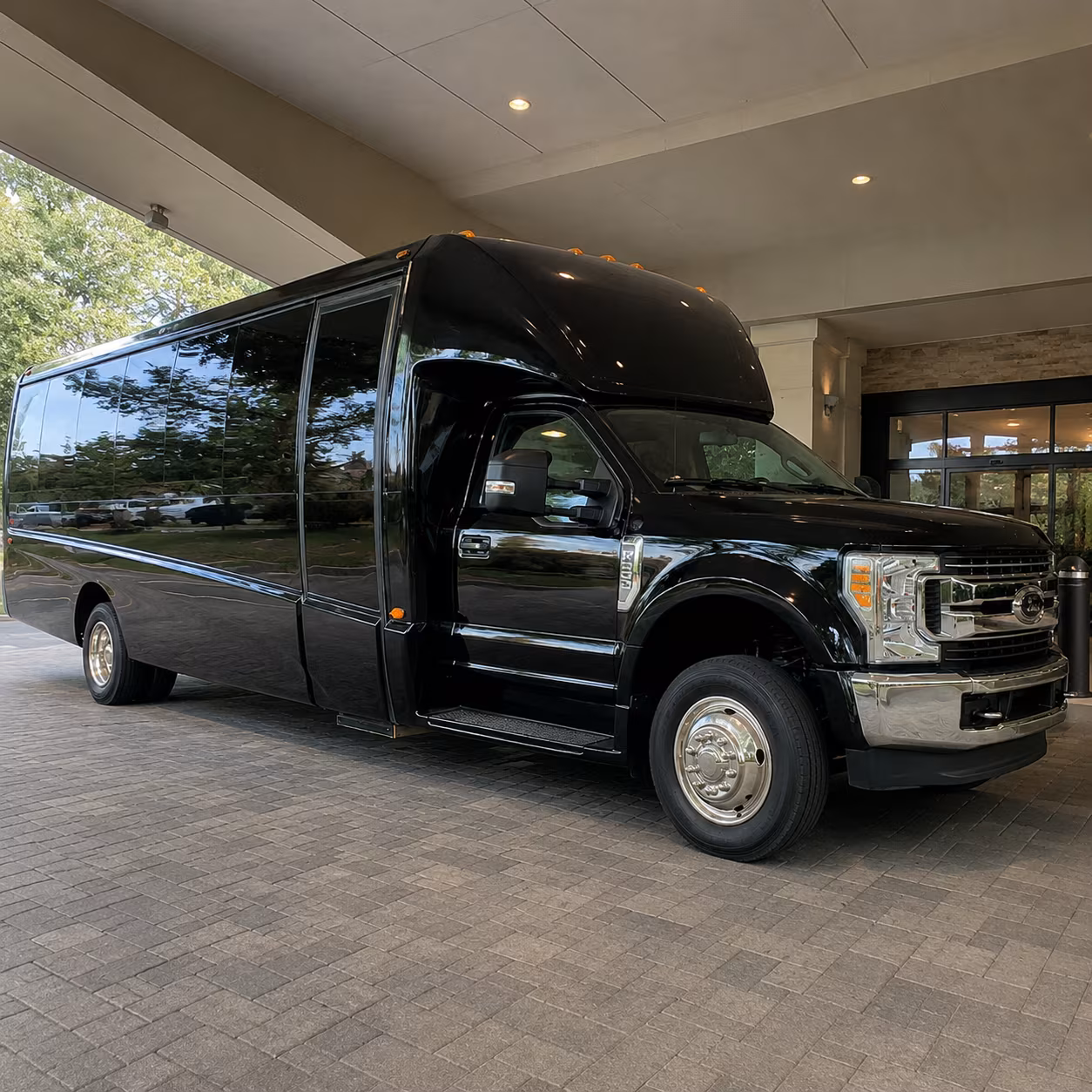 Clovis Corporate Transportation party bus exterior