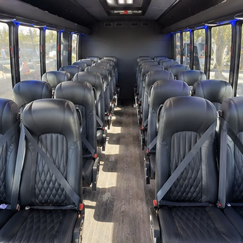 Clovis Corporate Transportation party bus interior
