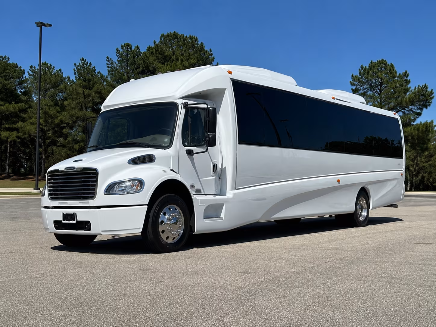 Clovis Private Event Transportation party bus exterior