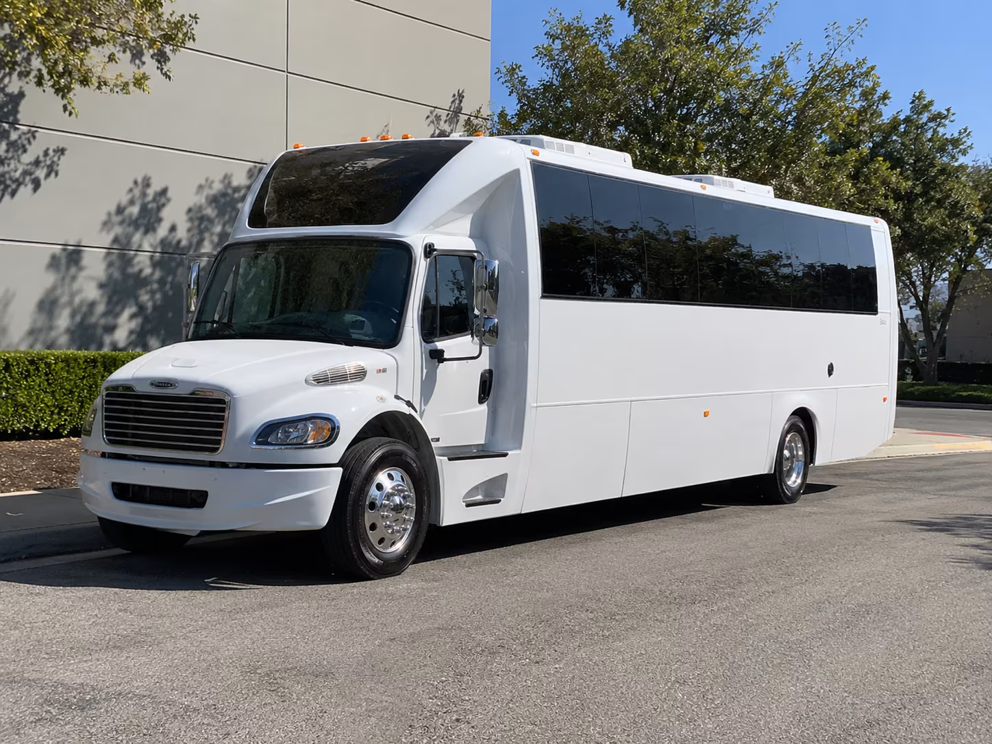 Clovis Private Event Transportation party bus exterior