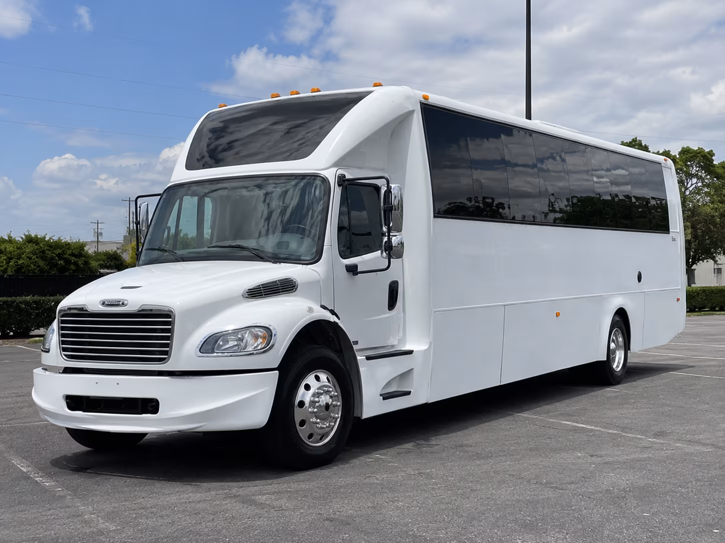 Clovis Private Event Transportation party bus exterior