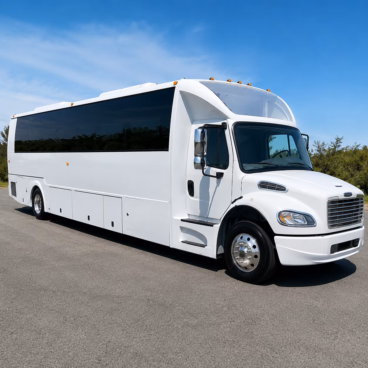 Clovis Prom & Homecoming Transportation party bus exterior