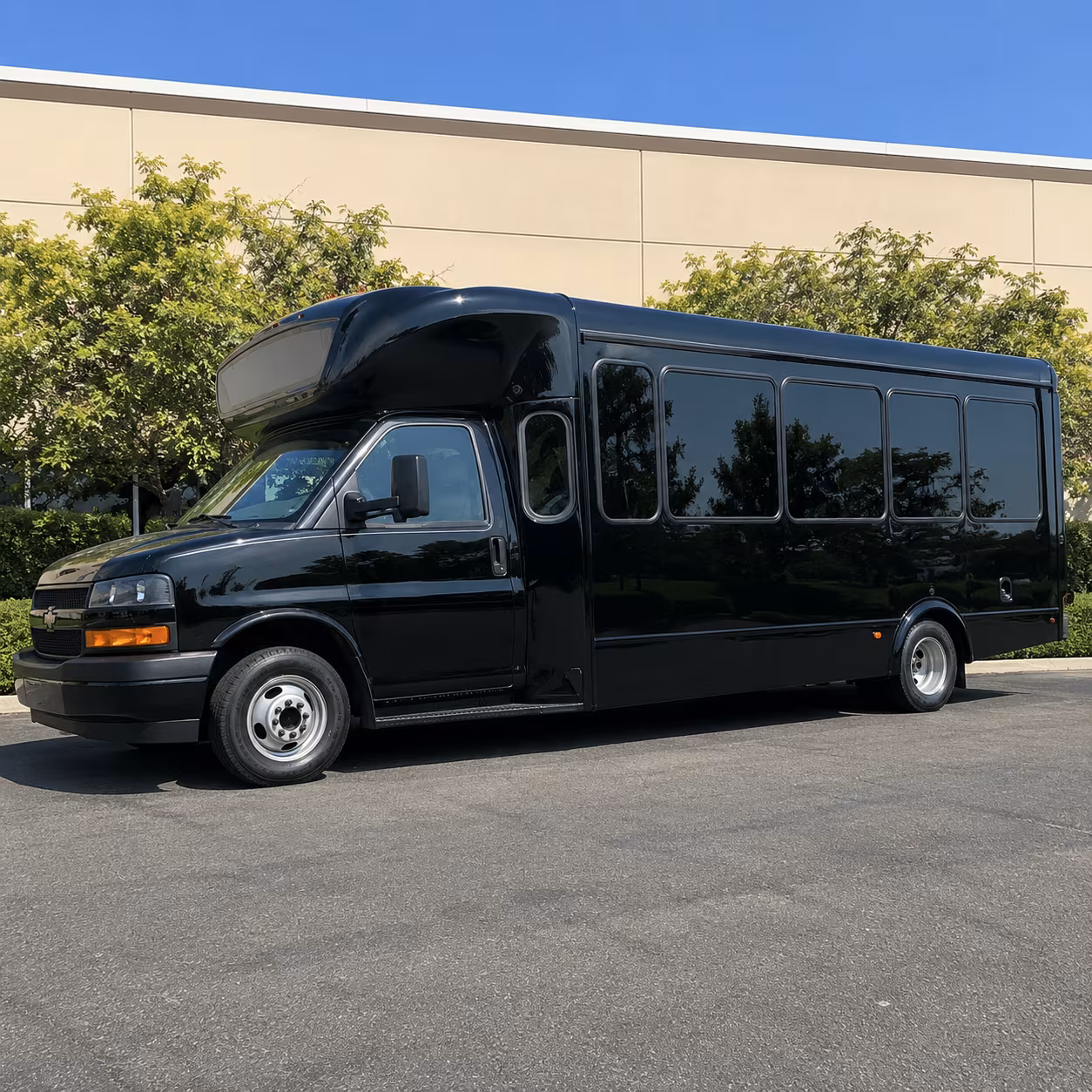 Clovis Prom & Homecoming Transportation party bus exterior