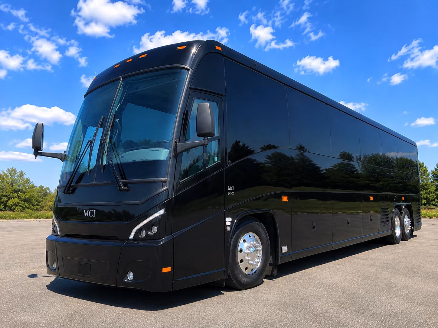 Clovis School Event Transportation party bus exterior