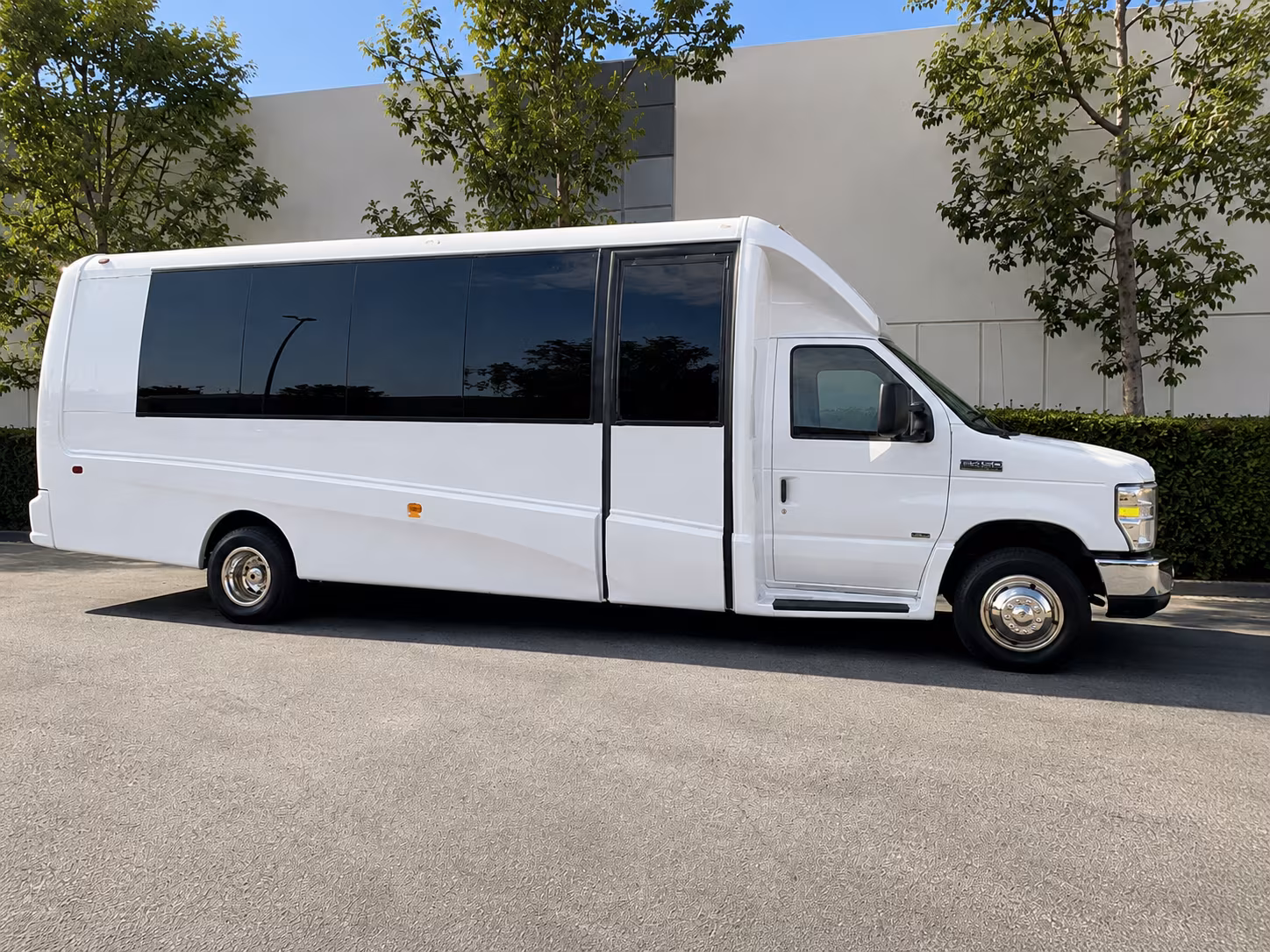 Clovis School Event Transportation party bus exterior