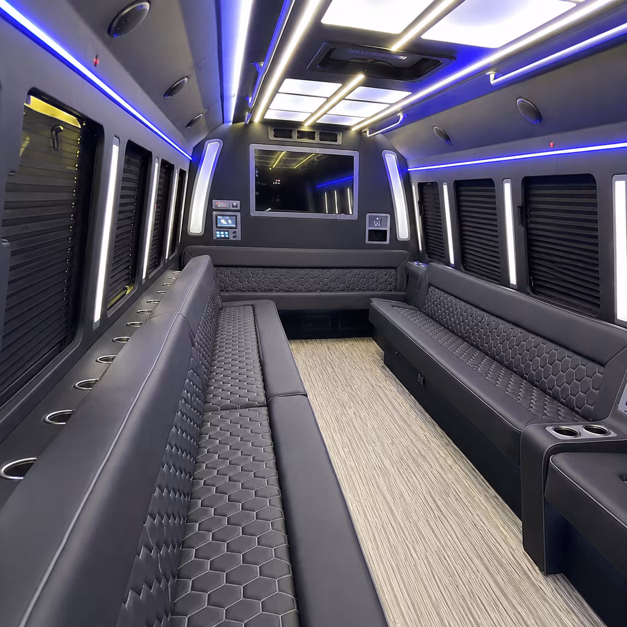 Clovis Sporting Event Transportation party bus exterior