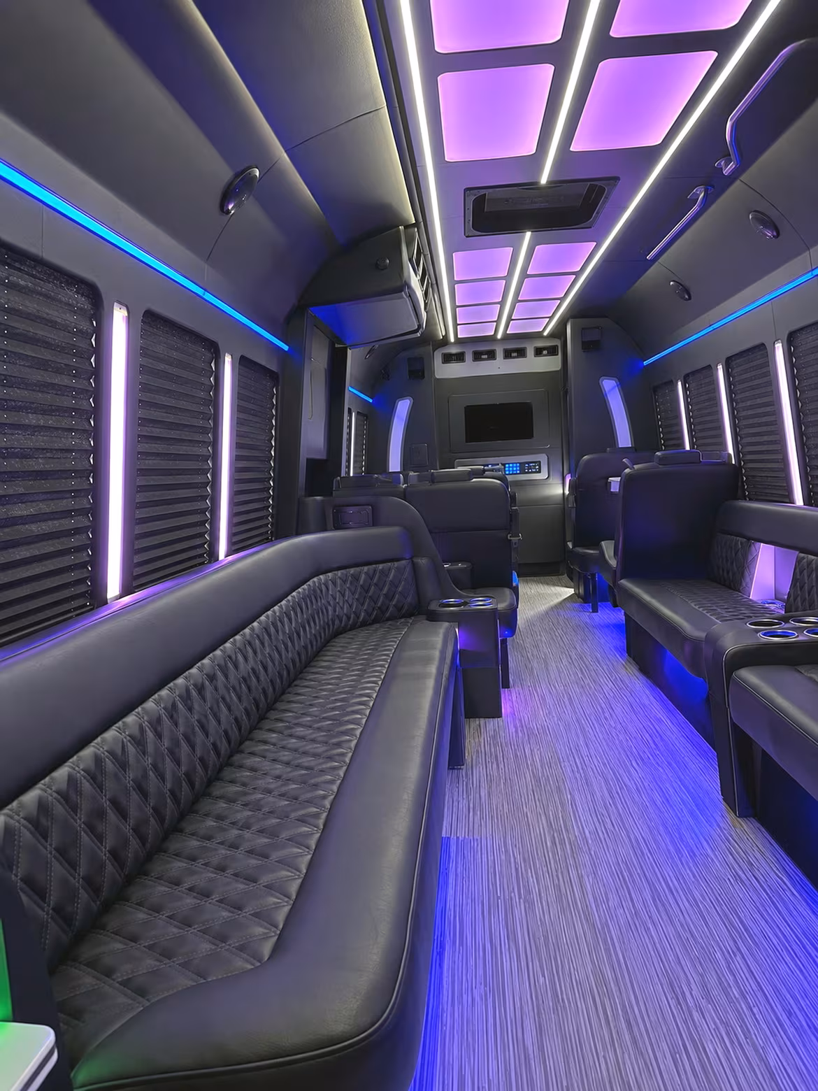Clovis Sporting Event Transportation party bus interior