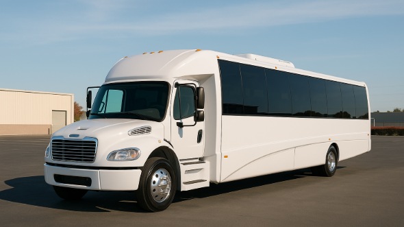 Exterior of Charter Bus Company Madera's 20 Passenger Party Bus in Madera