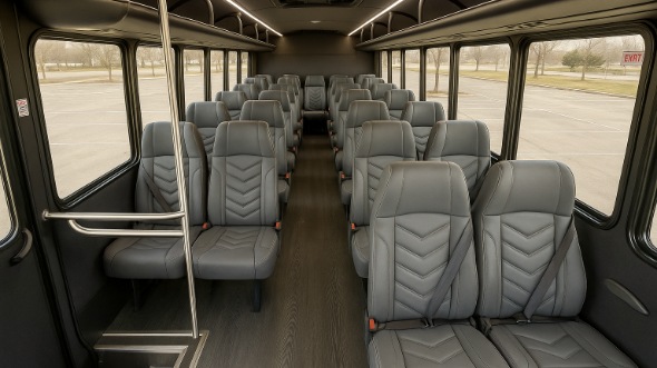 Interior of Charter Bus Company Clovis's 25 Passenger Minibus in Clovis
