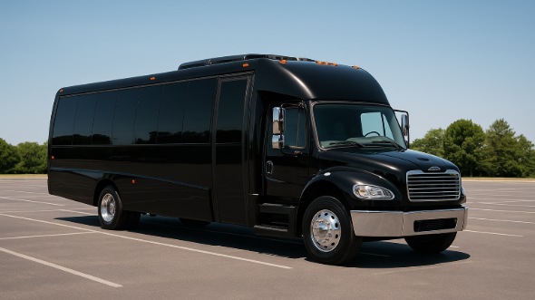 Exterior of Charter Bus Company Visalia's 25 Passenger Party Bus in Visalia