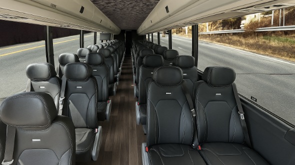 Interior of Charter Bus Company Clovis's 28 Passenger Minibus in Clovis