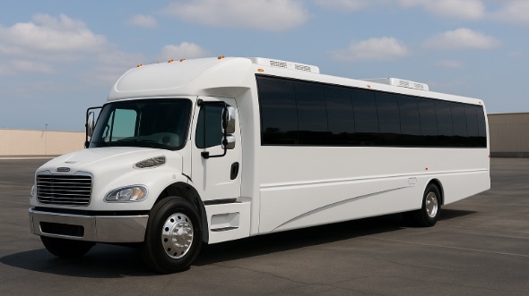 Exterior of Charter Bus Company Madera's 28 Passenger Party Bus in Madera