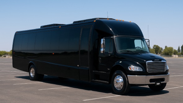 Exterior of Clovis Party Bus Company's 30 Passenger Party Bus in Clovis