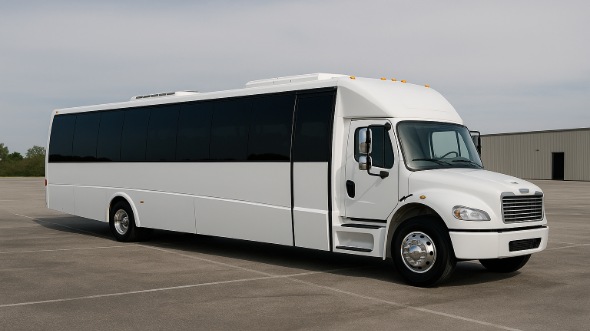 Exterior of Charter Bus Company Turlock's 30 Passenger Party Bus in Turlock
