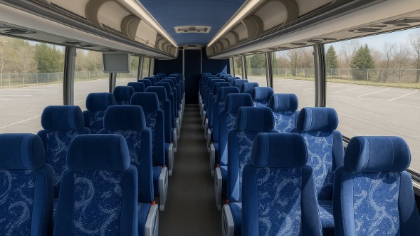 Interior of Charter Bus Company Clovis's 47 Passenger Charter Bus in Clovis