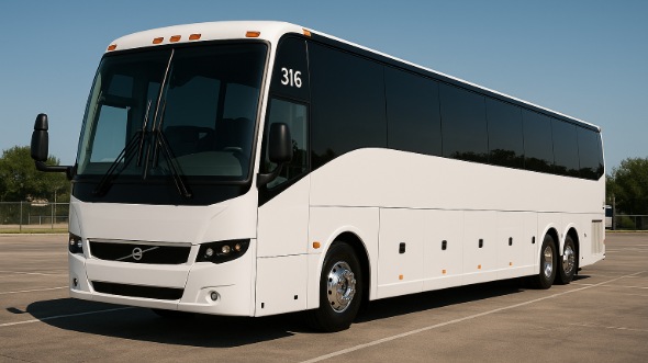 Exterior of Charter Bus Company Madera's 50 Passenger Party Bus in Madera